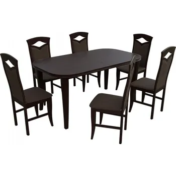 Jídelní set Jídelní set pro 6 osob - RK004, Barva dřeva: ořech, Potah: Casablanca 2308 MIRJAN 5902928411768