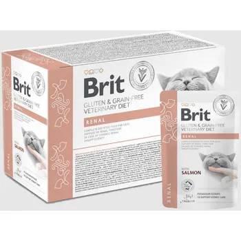 Krmivo pro kočku Brit Veterinary Diet Cat kapsička Renal Salmon/Chicken 12x 85 g