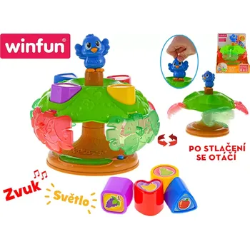 Winfun Vkládačka strom 21x21cm otočná na baterie se světlem a zvukem 9 m+