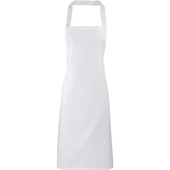 Premier Workwear Zástěra s laclem z biobavlny (bez kapsy) PR102 White 60 x 87 cm