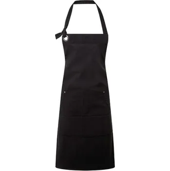 Pracovní zástěra Premier Workwear Pracovní zástěra za krk s kapsami PR137 Black 72 x 86 cm