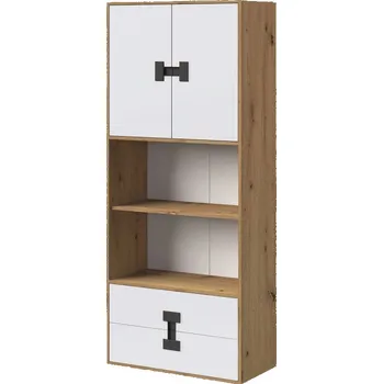 Knihovna Regál se zásuvkami Tikrote 80 TE05, Barva: dub artisan / bílý MIRJAN 5903211149122