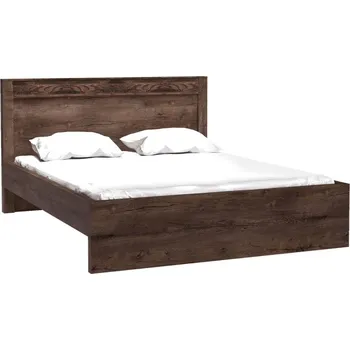 Postel Manželská postel Nadia N19, Osvětlení: bez osvětlení, Barva: jasan tmavý MIRJAN 5902928481228