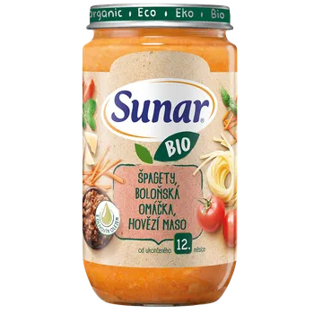 SUNAR BIO příkrm špagety, boloňská omáčka, hovězí maso 12m+, 235 g