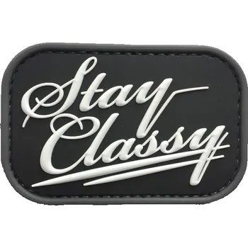 Nášivka WARAGOD nášivka Stay Classy Swat PVC Patch Black and White