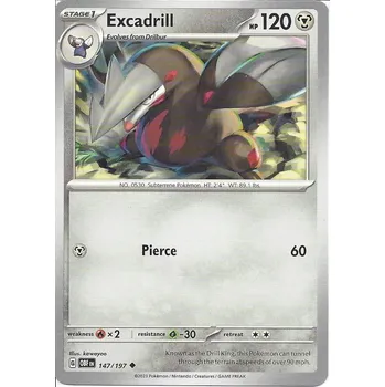 Sběratelská karetní hra Pokémon karta Excadrill 147/197