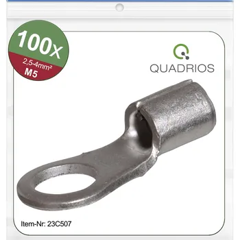 Kabelové oko Quadrios 23C507 kulaté kabelové oko Průřez (max.)=4 mm² Ø otvoru=5.3 mm bez izolace 100 ks