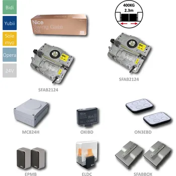 Pohon brány NICE SFABKit2124BD Podzemná sada pre dvojkrídlovú bránu do 2,3m/krídlo magnetický enkóder