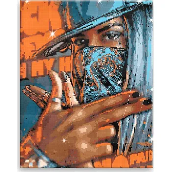Diamantové malování Diamantové malování - Dělej jak umíš - 40x50 cm, plátno vypnuté na rám - CZ výroba