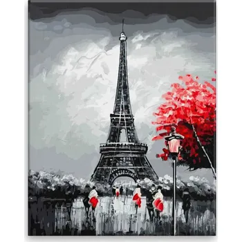 Obraz Obraz na plátně - Eiffel Tower na podzim - 40x50 cm - CZ výroba