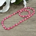 Dětský set korálků a náramku – tmavě růžová