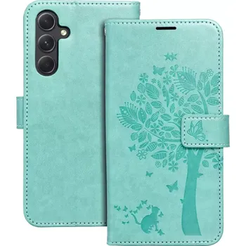 Pouzdro na mobilní telefon Knížkové flip pouzdro Coolcase Mezzo na mobil Samsung Galaxy A35 5G - Zelený strom (Flip kryt či obal Forcell MEZZO na mobil Samsung Galaxy A35 5G - Zelený strom)