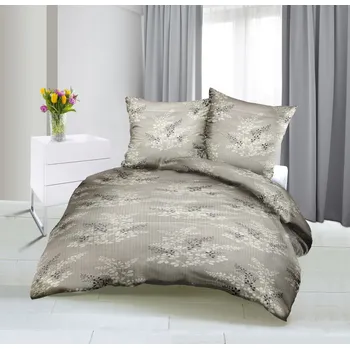 Povlečení Krepové povlečení Větvičky - béžové