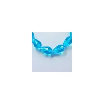 Materiál na výrobu šperku korálek mačkaný hruška 15x10 mm, tyrkys