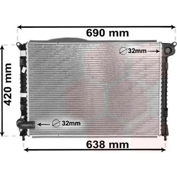 Motor automobilu Chladič, chlazení motoru VAN WEZEL 06002286