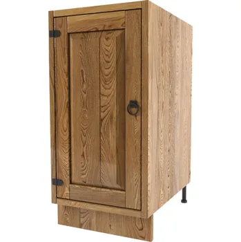 Kuchyňská skříňka Dřevěná kuchyňská skříňka s dvířky KD42 Barevné provedení: Bezbarvý vosk K09, Úchyty: Kování STEEL