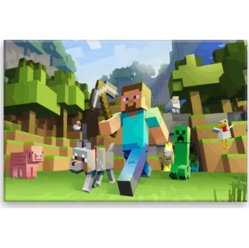 Obraz Obraz na plátně - Minecraft 02 - 60x40 cm - CZ výroba