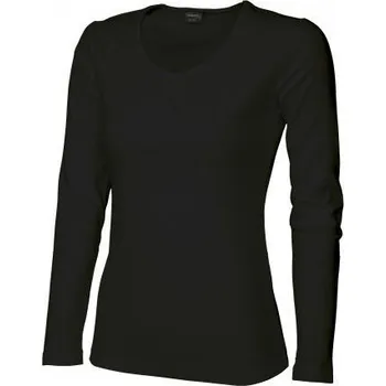Dámské tričko LAMBESTE triko dámské dlouhý rukáv (042V) Barva: černá, Velikost: 2XL