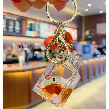 4036 Přívěšek želvička v oranžové tekutině