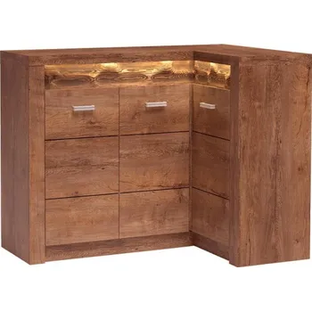 Ložnice Rohová komoda Nadia N15-K, Osvětlení: osvětlení LED, Barva: jasan světlý MIRJAN 5902928840735