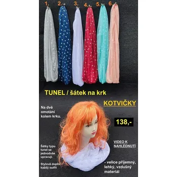 Šátek TUNEL / ŠÁTEK NA KRK - kotvičky - 4