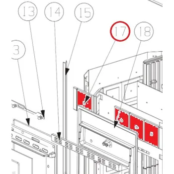 Krbová kamna La Nordica - náhradní přední kachle LOLA - 1121330 - bordo