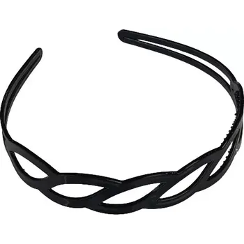 Čelenka Plastová čelenka černá lesklá - listy