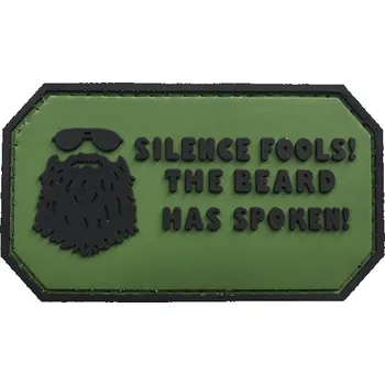 Nášivka WARAGOD Silence Fools PVC nášivka, zelená