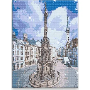 Diamantové malování Diamantové malování - Sloup Nejsvětější Trojice - 60x80 cm, bez dřevěného rámu - CZ výroba