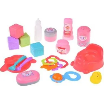 Doplněk pro panenku Příslušenství pro panenku – nočník, miska, hračky