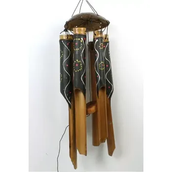 Bambusová zvonkohra malovaná s kokosem 30 cm