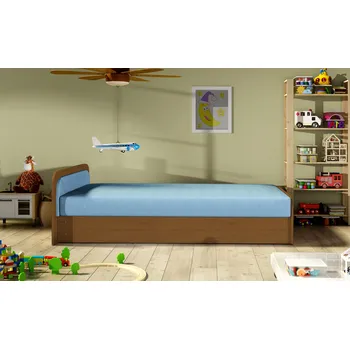 Nábytek ImportWorld Postel Sypar levá 80x190cm, matrace, úložný prostor - Sawana 05 (barva potahu)