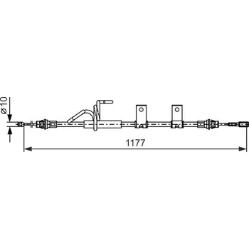 Lanko parkovací brzdy Tažné lanko, parkovací brzda BOSCH 1 987 482 404