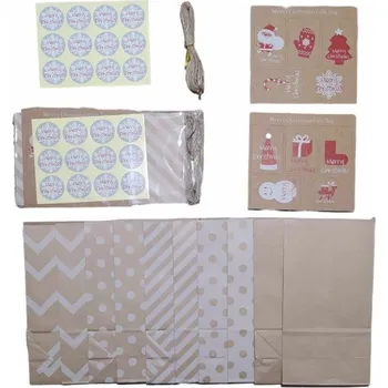 Kalendář Vánoční dárkové tašky - 20 ks