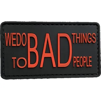 Nášivka WARAGOD We do BAD Things PVC nášivka, červená