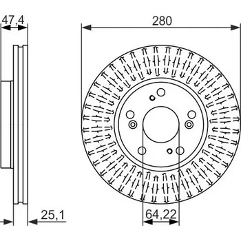 Brzdový kotouč Brzdový kotouč BOSCH 0 986 479 625