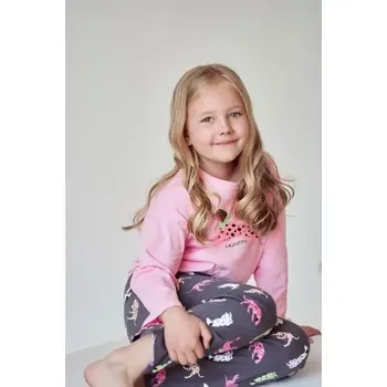Dívčí oblečení Taro, dětské pyžamo 3042-Ruby, dlouhý rukáv, růžová, vel. 92