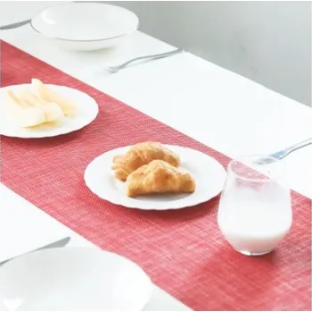 prostírání Prostírání pletené PVC 1 kus - běhoun - červená