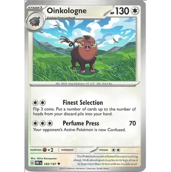 Karetní hra Pokémon karta Oinkologne 184/197