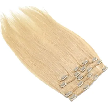 Příčesek Clip in vlasy 60 cm, 2. jakost - světlá blond