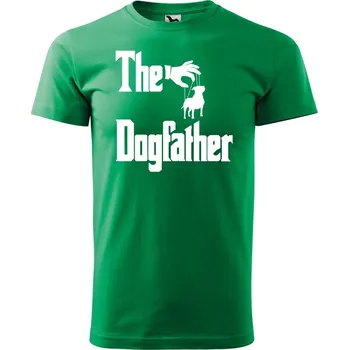 Pánské tričko Sablio Tričko s potiskem The Dogfather - zelené XL