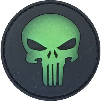 Nášivka WARAGOD Nášivka 3D Round Punisher front glow 5cm