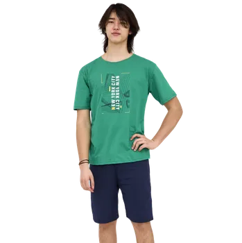 Chlapecké pyžamo Chlapecké krátké pyžamo Cornette 504/46 City 182/L Zelená