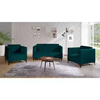 Nábytek Sedací souprava Denim 2 + 1 + 1, Potah: Solo 260, Barva nožiček:: lesk černý MIRJAN 5902928303698