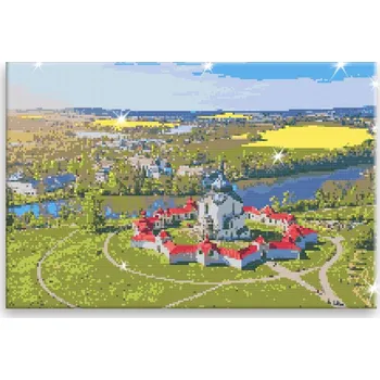 Diamantové malování Diamantové malování - Kostel sv. Jana Nepomuckého - 60x40 cm, bez dřevěného rámu - CZ výroba