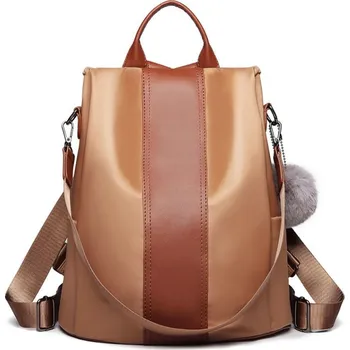 Městský batoh Konofactory Hnědý stylový batoh s přívěskem 2v1 „Famous“ Hnědý