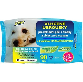 Kosmetika pro psa Japan Premium vlhčené ubrousky pro péči o tlapky a oblast pod ocasem pro psy a kočky, 90 ks