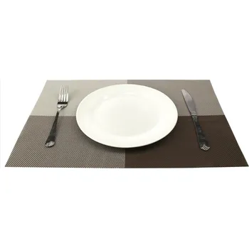 prostírání Prostírání pletené PVC 1 kus - kříž - hnědá