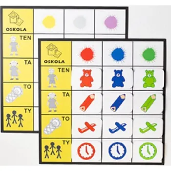 Výuková hračka Logopedické tabulky - Barvy a rody