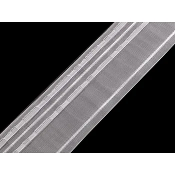 Záclonovka šíře 60 mm tužkové řasení, barva transparent